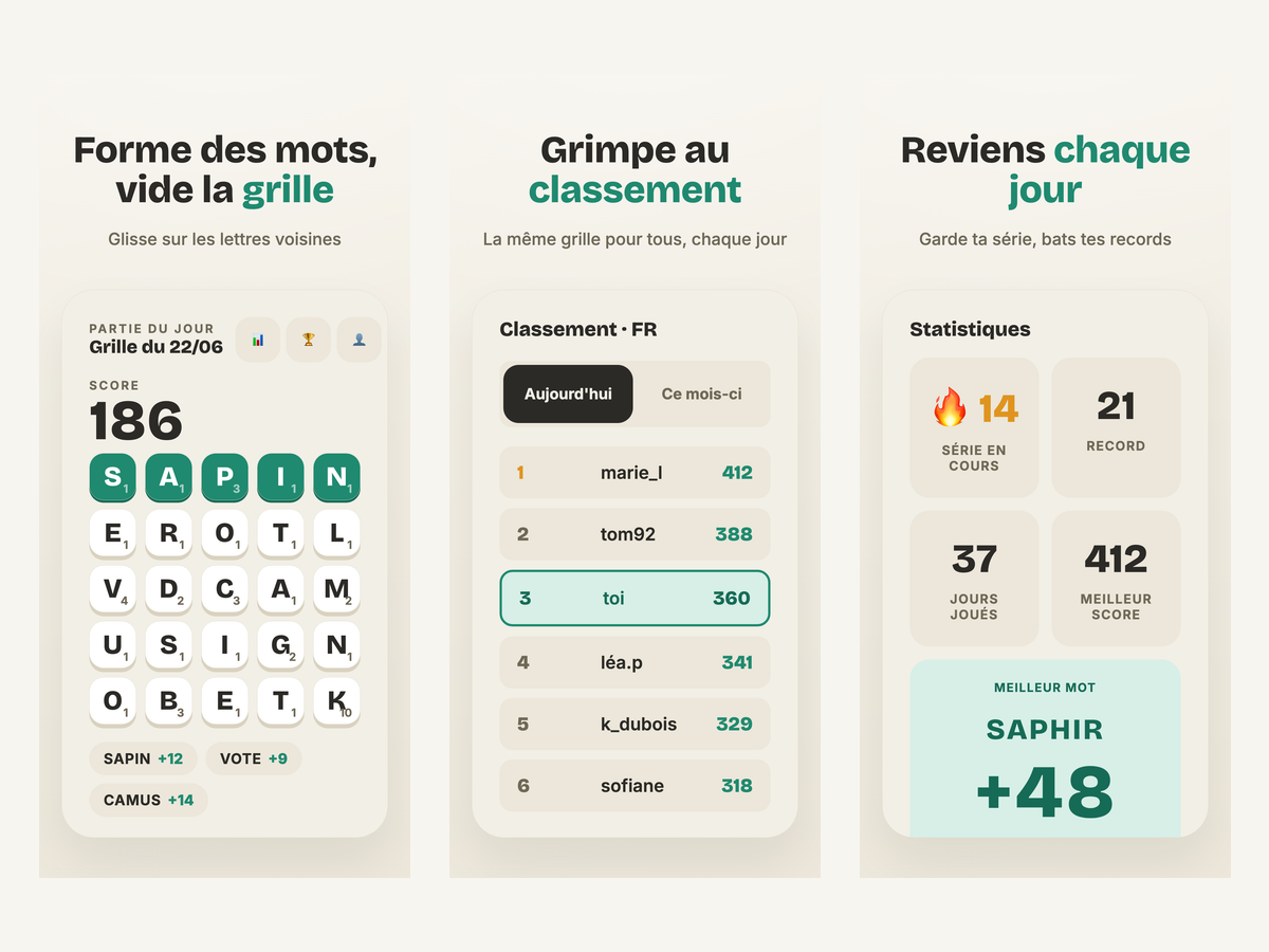 Grille du jeu de mots Glyfo